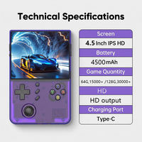 Console de jeu portable NKIWI R40XX Pro Max, écran 4,5 pouces, Wi-Fi, 64 Go, 20000 jeux intégrés, rétro classique pour PSP