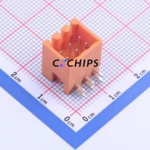 KF2EDGERC-3.5-2*3P Plug-in Terminal Block Bent Lead Through Hole,P=3.5mm Board-to-Board / Socket - Closed 2x3P 3.5mm Orange - Product Image 1