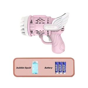 Juguetes al aire libre de verano, cohete Gatling, máquina de goma de mascar, 23 agujeros, súper Multi-burbuja automática, pistolas de burbujas, 2022 - Product Image 5