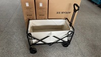 BNcompany Chariot utilitaire pliable réglable et robuste Chariot extérieur portable pour pique-nique et camping à la plage