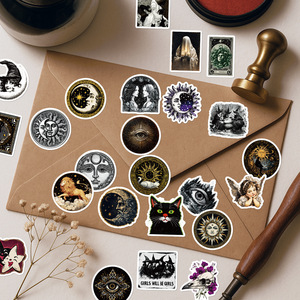 56Pcs Retro Bói Toán Mặt Trời Mặt Trăng Graffiti Dán Cho Chai Máy Tính Xách Tay Trang Trí Nội Thất Gothic Thiên Văn Học Sticker - Product Image 6