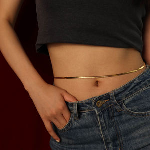 Chris DE ABRIL DE JOYAS de cuerpo 316L de acero inoxidable 18k chapado en oro PVD <span class=keywords><strong>chatelaine</strong></span> cadena de la cintura espiga Cadena de cuerpo - Product Image 3