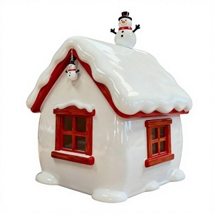 Village de Noël Arctique Religieux Personnalisé en Fibre de Verre, Sculpture Grandeur Nature Peinte à la Main, Réaliste, pour l'Affichage, Chalet du Père Noël pour la Maison - Product Image 4