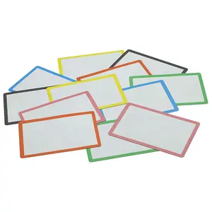 Manyetik planlama Pad etiket küçük beyaz tahta mıknatıs isim etiketi ofis ve sınıf için