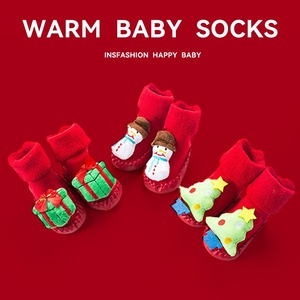 Chaussons en molleton pour <span class=keywords><strong>bébé</strong></span> Chaussons de Noël antidérapants Chaussettes de Noël antidérapantes en éponge pour nouveau-né - Product Image 2