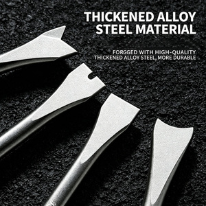 Martello pneumatico industriale per scavo, scalpello ad aria compressa, 5 pezzi con codolo esagonale/rotondo, punta per lavori di muratura in acciaio 40CR - Product Image 3