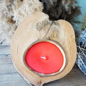 Bougie parfumée à la noix de coco de couleur <span class=keywords><strong>orange</strong></span> avec cire de noix de coco biologique - Product Image 4