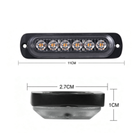 Lampe de signalisation d'urgence LED 4-en-1 à grille, 9 modes de clignotement, 24W haute luminosité, indice IP65, multicolore pour la nuit