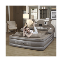 Matelas gonflable imperméable OEM avec dossier amovible flocage en PVC pliable pour mobilier d'extérieur et d'hôtel chambre à coucher