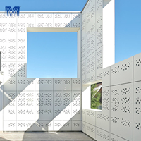 Muro Cortina Perforado de Aluminio con Corte Láser 3D, Moderno, Impermeable, Ignífugo, para Protección de la Privacidad en Hoteles y Centros Comerciales, Venta al Por Mayor
