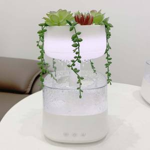 Humidificador Difusor de Aceites Esenciales con Luz Nocturna de Plantas <span class=keywords><strong>Artificiales</strong></span> con Efecto de Lluvia y Aromaterapia, Humidificador de Nube de 7 Colores para Dormitorio y Hogar - Product Image 3