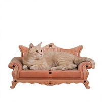 Lit pour chat de luxe 2-en-1 en carton ondulé écologique remplaçable, résistant à la charge, pour toutes les races de chats d'intérieur