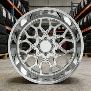Jantes forgées <span class=keywords><strong>de</strong></span> style américain 22 24 26 28 pouces, noires polies, 6 8 10 trous pour Toyota Tacoma Nissan Patrol Chevy F450 F-350 - Product Image 1