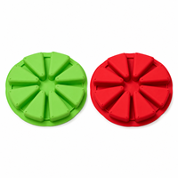 Moule à scones en silicone antiadhésif à 8 cavités, 28 cm, moule à gâteau triangulaire, moule à pizza, qualité alimentaire, réutilisable pour les brownies, les muffins et le pain