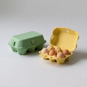 Factory Direct Low Price Custom 6/ 10 /12/ 15/ 30 Cells Paper <b>Pulp</b> Egg Cartons Egg Tray Box - Product Image 1