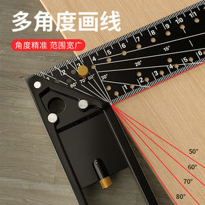 Casillas High Precision Steel Right Angle Ruler 90 Degree With Holes For Woodworking Industrial Use - Product Image 4