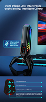 Nuevo Micrófono USB para Computadora con Luz RGB, Micrófono de Condensador para Juegos, PC, PS4, PS5, Mac, con Botón de Silencio, para Streaming, Podcast, YouTube, Micrófono de Estudio