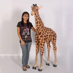Полимерная скульптура на заказ, скульптура жирафа в натуральную величину на заказ, ручная работа, реквизит в виде животного сафари для мероприятий