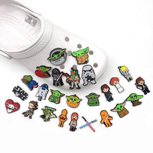 HY Wholesale 25 Pieces 1 Set Anime Cartoon Yoda Elf <strong>War</strong> <strong>Stars</strong> Clog Shoe <strong>Charms</strong> Classic Movie Shoes Decoration for Boys Girls - Product Image 4
