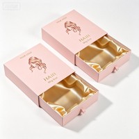 Boîte de Luxe Personnalisée avec Logo pour Extensions de Cheveux, Emballage en Carton pour Perruques et Mèches de Cheveux Naturels, Boîte de Vente au Détail