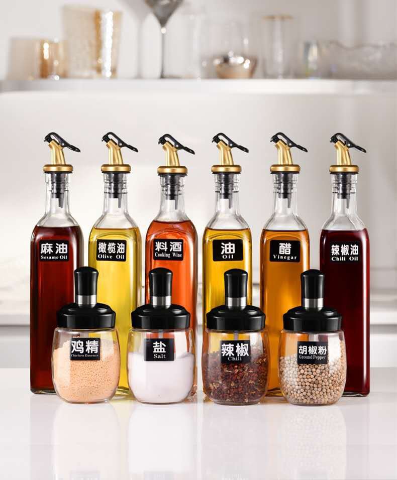 250ml-1000ml Different capacities square shape olive oil glass bottle with capPopular