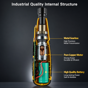 Kit de Destornillador Inalámbrico de 3.6V con Motor sin Escobillas, 26 en 1, Destornillador Eléctrico de Mano de 800mAh, 2N.m de Torque, Carga USB, para el Hogar - Product Image 4
