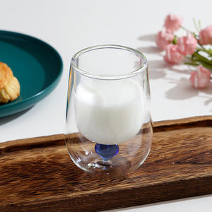 150 मिलीलीटर रचनात्मक डिजाइन पारदर्शी रंग उच्च बोरोसिलिकेट ग्लास डबल दीवार कप अंदर 3 डी दिल के आकार के साथ - Product Image 5