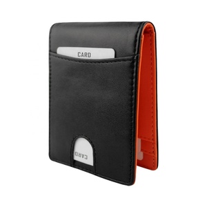 Front Pocket <b>Wallets</b> <b>RFID</b> <b>Blocking</b> Bifold Credit Card Holder Mens Slim Money Clip Leather <b>Wallet</b> - Product Image 4