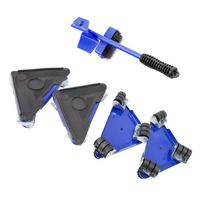 Outil de déplacement et de transport triangulaire en fer à cinq pièces pour table basse, meubles et objets lourds, usage domestique PICUS15135 360. - Product Image 2