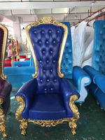 Chaise de salle à manger moderne de luxe en bois avec accoudoirs, revêtement en velours/PU, finition or/argent, garantie 3 ans - Meuble de style trône pour la maison