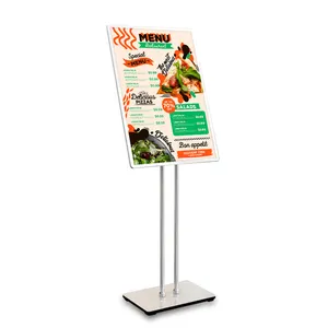 Factory Direct Sale A2 A3 A4 Metal Base Menu Activity Wedding Poster Display Floor Stand Brochure Holder