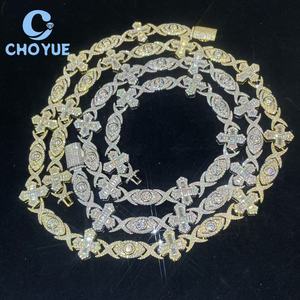 Oferta Especial: Cadena Cubana de Plata de Ley 925 con Moissanita, Collar y Pulsera con Ojo Turco, Estilo Hip Hop para Hombre y Mujer con Certificado GRA - Product Image 5