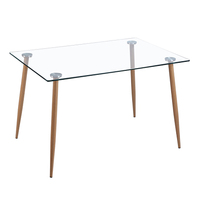 Table de salle à manger moderne noire pailletée en verre trempé extensible en acier inoxydable avec cadre en métal