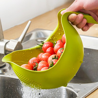 Passoire de cuisine en plastique QiXin Green pour fruits et légumes, panier de lavage, passoire à riz, bol de drainage, sans BPA, conforme FDA, OEM personnalisé, Chine
