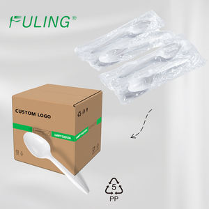 FULING Fabricant Prix Bas <span class=keywords><strong>Kit</strong></span> de Couverts en <span class=keywords><strong>Plastique</strong></span> PP 2,5 g Fourchette à Dessert Fourchette à Fruits Cuillère Jetable - Product Image 1