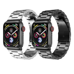 Pulseira para relógio, pulseira de aço inoxidável luxuosa para apple watch 7 6, charme 41 45 42 44mm