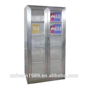 Chất lượng cao dễ dàng làm sạch thép không gỉ tài liệu lưu trữ tủ Tủ hồ sơ với cửa kính - Product Image 3