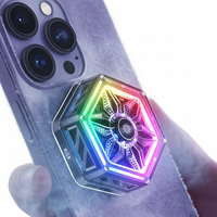 Support de téléphone magnétique F17 avec anneau lumineux et clip de refroidissement semi-conducteur pour le gaming