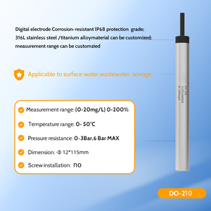 Online paslanmaz çelik dijital optik DO ölçüm sensörü florometri yöntemi çözünmüş oksijen sensörü atık su vidanjörü için prob yapmak - Product Image 2