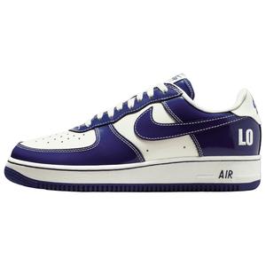 Zapatillas Nike Air Force 1 Low Top para skateboarding, unisex, blancas y azules, de charol, con cordones, para todas las estaciones - Product Image 1