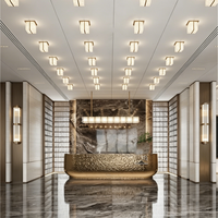 Conception de projet hôtelier moderne et luxueux en 3D, matériaux de haute qualité, solution de décoration intérieure personnalisée