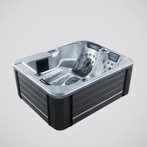 Outdoor-whirlpool Two Lounge Hot Tub Adult Massage 2 Person Whirlpool Hot Tub Outdoor Spa Bath