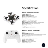 Kit de drone HGLRC Wingy Tiny RTF pour débutants, fuselage entièrement protecteur, design en cercle, vol plus sûr