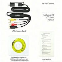 Tarjeta de Captura de Video VHS/DVD, Cable Capturador de Video AV S-Video USB2.0 1080p con Adaptador Tipo-C