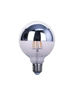 Yarım gümüş ayna reflektör yılbaşı ışıkları kısılabilir 12v 24v 36v filament ampul tüm alçak gerilim led ampul