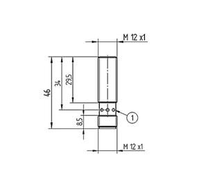 Novo Sensor de Proximidade Indutivo IB040BM46VB3 PNP NA Distância de Detecção 4mm - Product Image 2