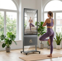 Layar Kebugaran Pintar AI Yoga Mirror dengan Sensor Tubuh, Terminal Kebugaran Interaktif untuk Hotel Wellness, Layar Full HD 43 inci, Pasokan Pabrik