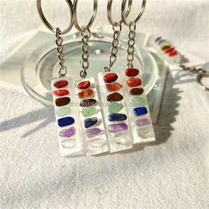 Pendentif tressé à la main en bandes de gypse naturel, porte-clés, boucle de sac, ornement suspendu pour <span class=keywords><strong>voiture</strong></span> en gravier, style transfrontalier Europe/Amérique - Product Image 6