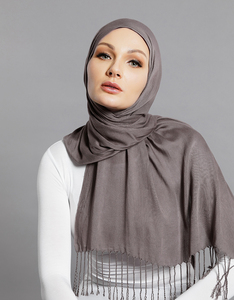 Bufanda Pashmina de lujo de gran tamaño para mujer, chal de boda de Cachemira acrílica suave, hiyab musulmán elegante 2025 Eid barato - Product Image 2