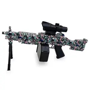 M249 98cm Grand Ananas Balle Molle Gatling Mitrailleuse Enfants Électrique  Répétition Feu Jouet Pistolet Garçons Pistolet Compatible avec Nerf Bullets  Rouge